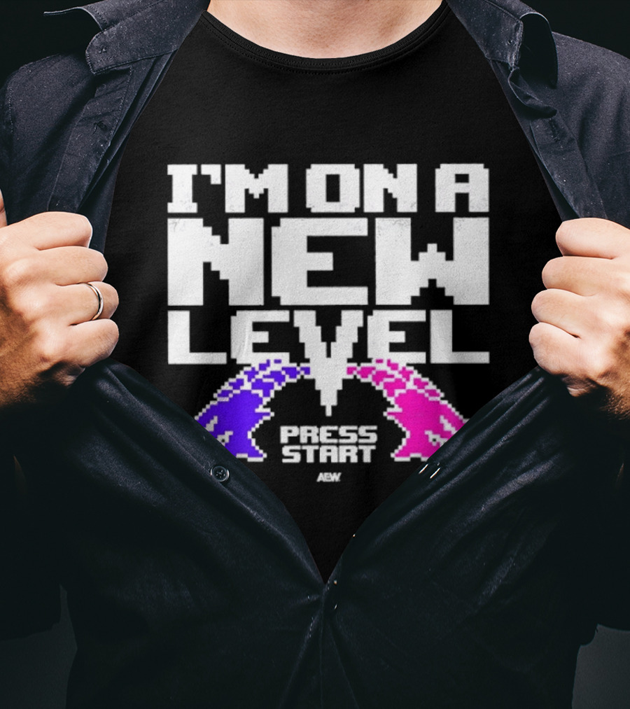 AEW I’m On A New Level Press Start Wrestling T-Shirt