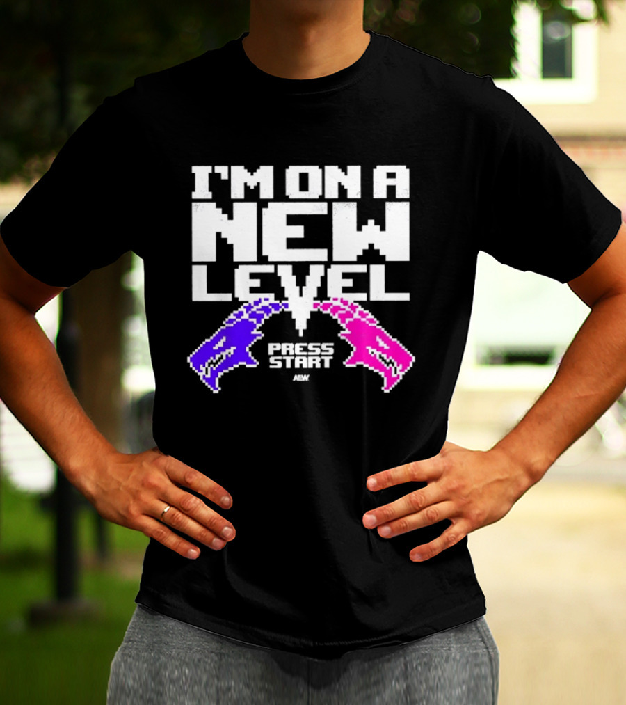 AEW I’m On A New Level Press Start Wrestling T-Shirt