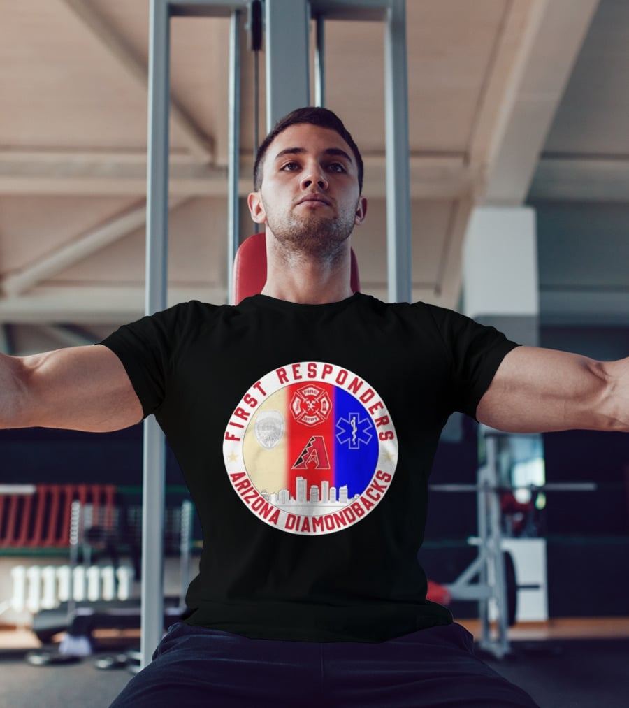 Arizona Diamondbacks First Responders Police Fire Dept EMT Appreciation T-Shirt