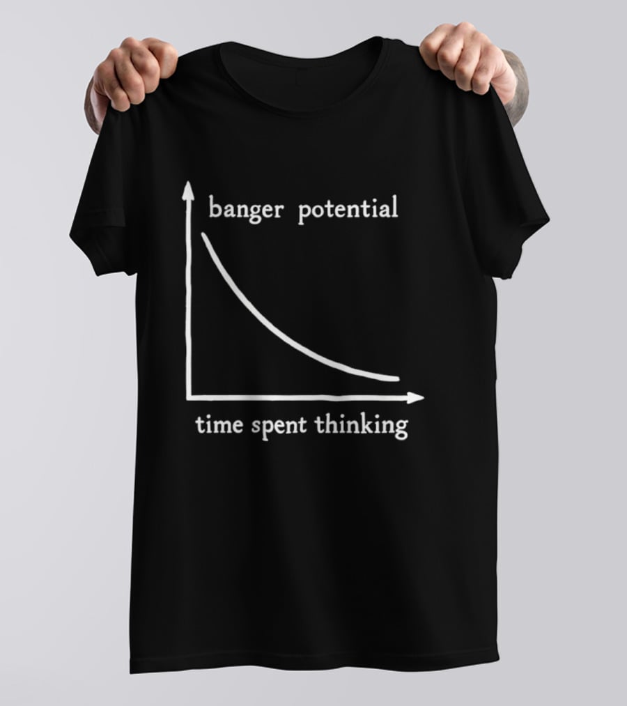 Banger Potential Time Spent Thinking Graph Curve T-Shirt