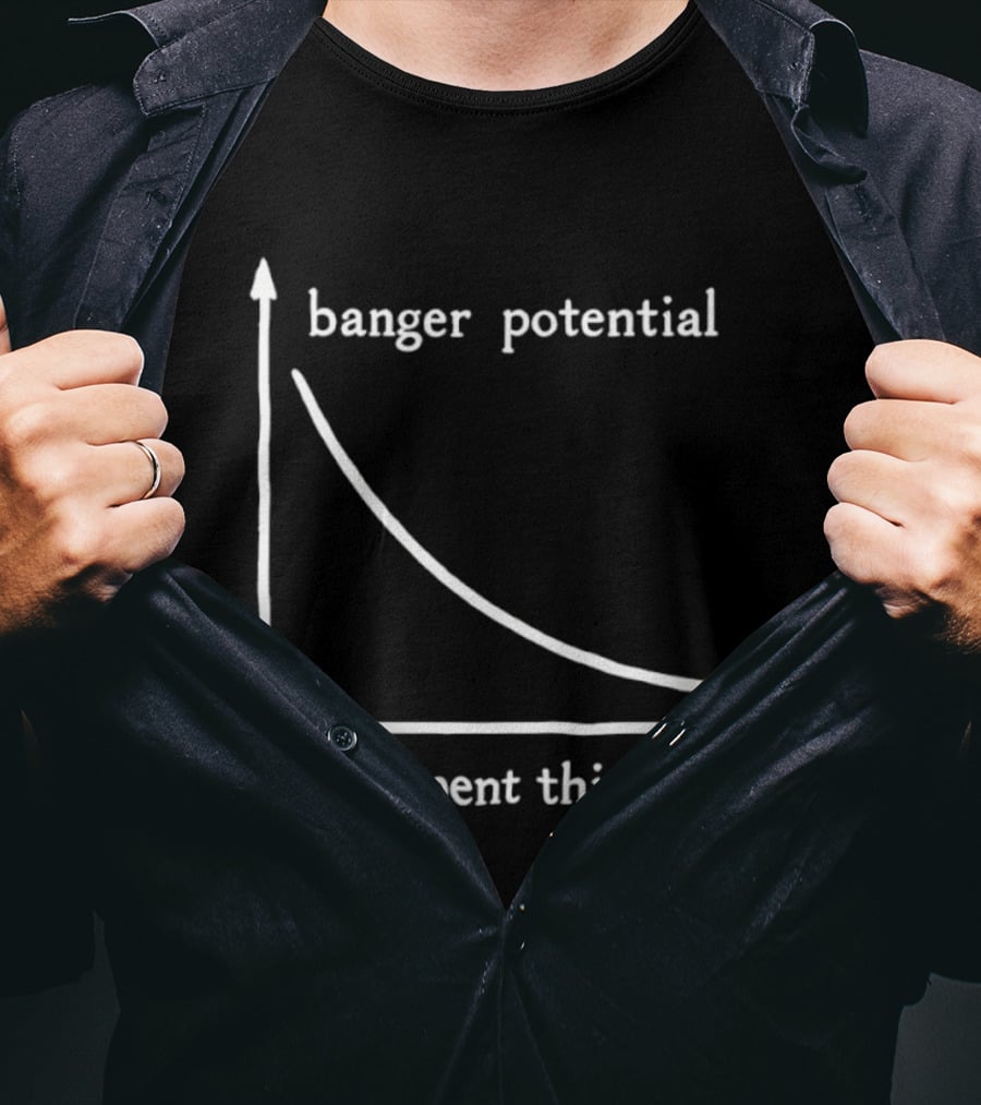 Banger Potential Time Spent Thinking Graph Curve T-Shirt