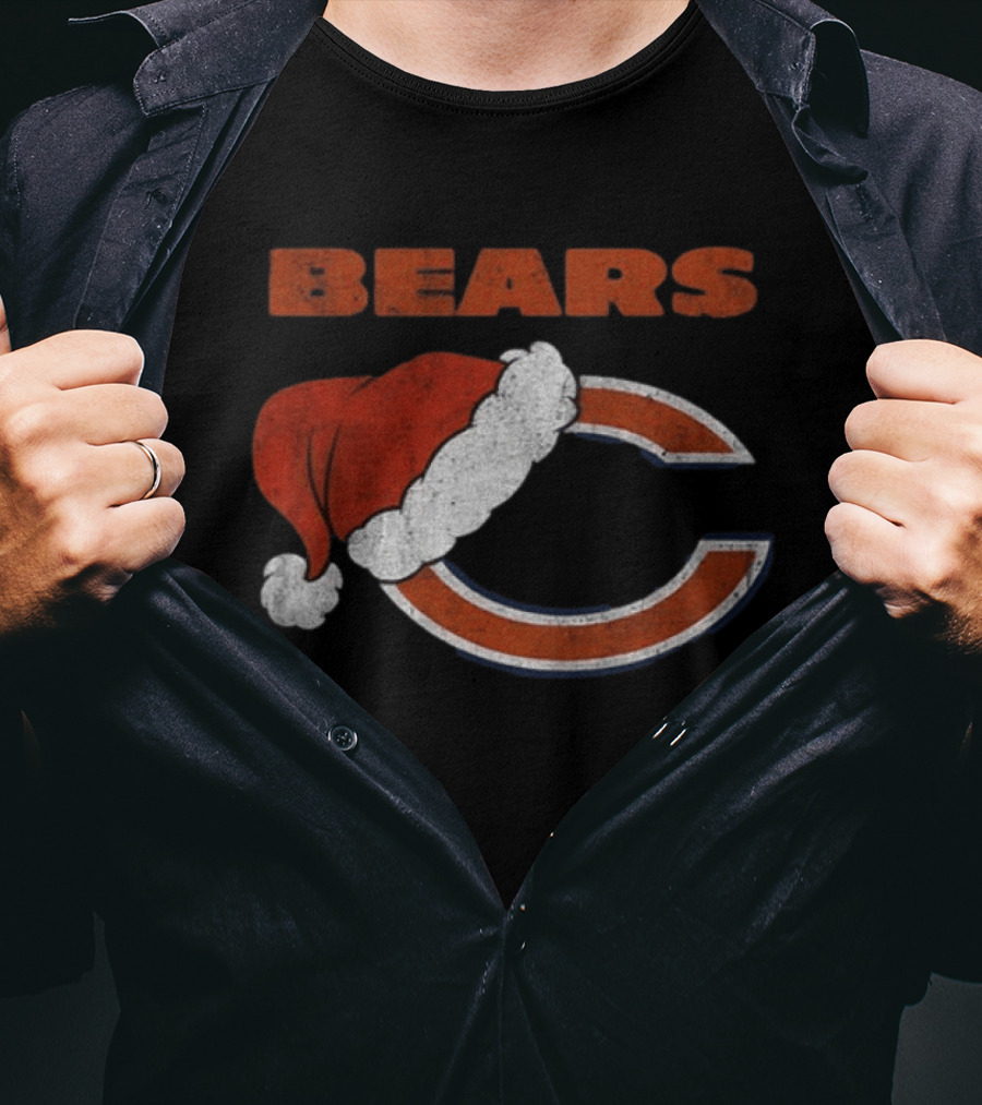 Chicago Bears Santa Hat Christmas 2026 T-Shirt