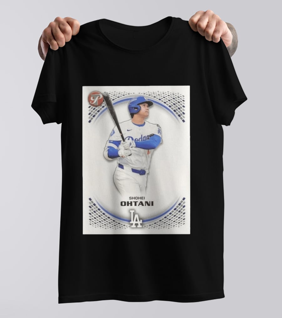Shohei Ohtani Los Angeles Dodgers LA Number 28 Refractor 2006 T-Shirt