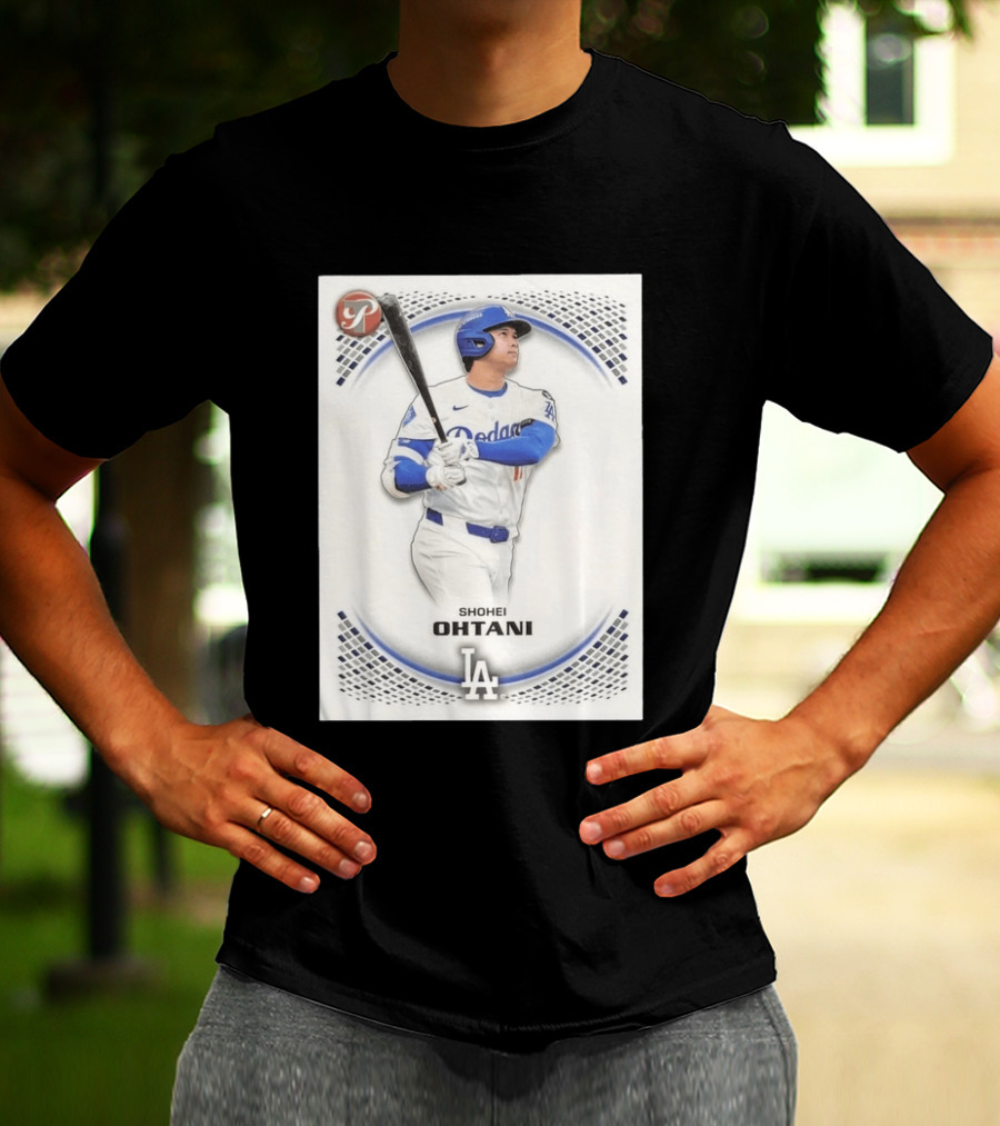 Shohei Ohtani Los Angeles Dodgers LA Number 28 Refractor 2006 T-Shirt