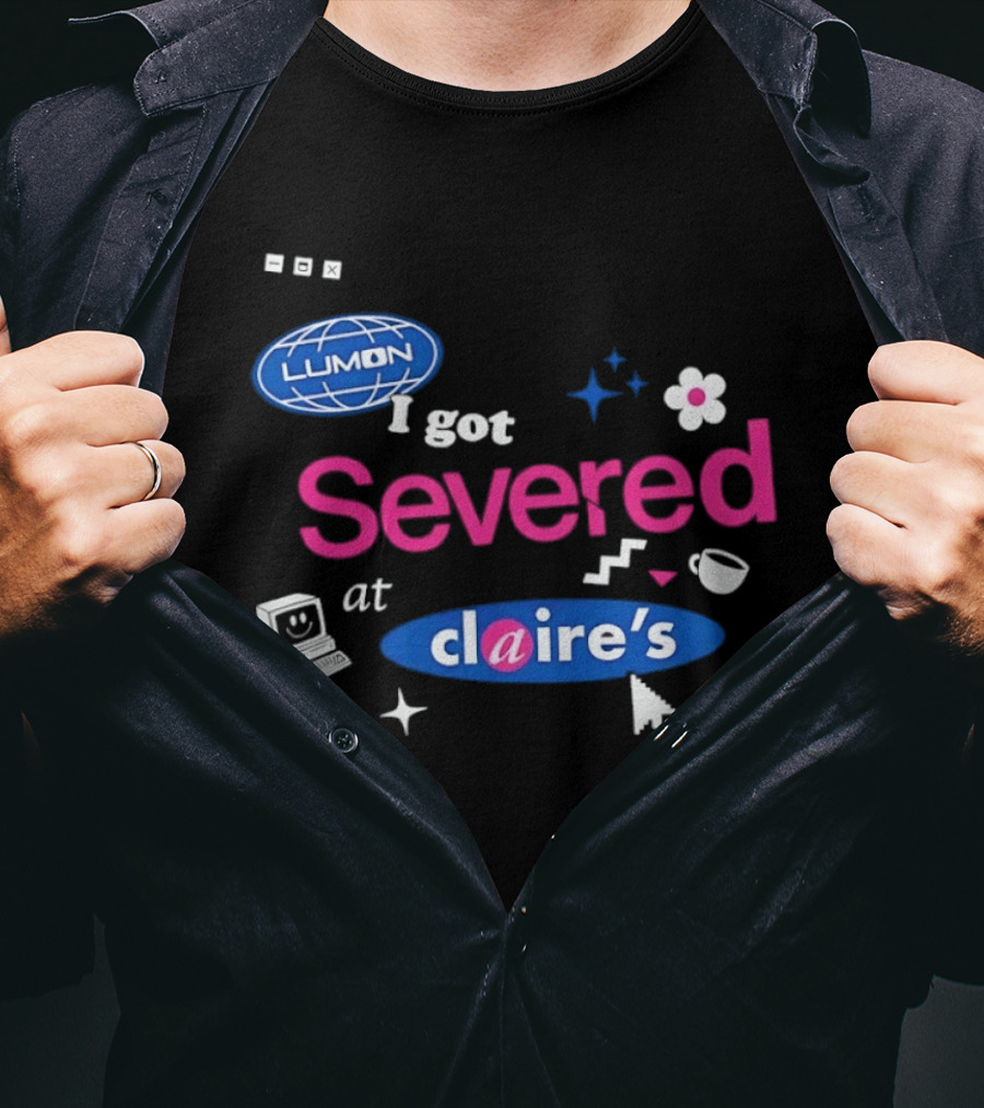 Lumon Severed At Claire's Severance Laptop Coffee Flower Cup Heart Stars T-Shirt