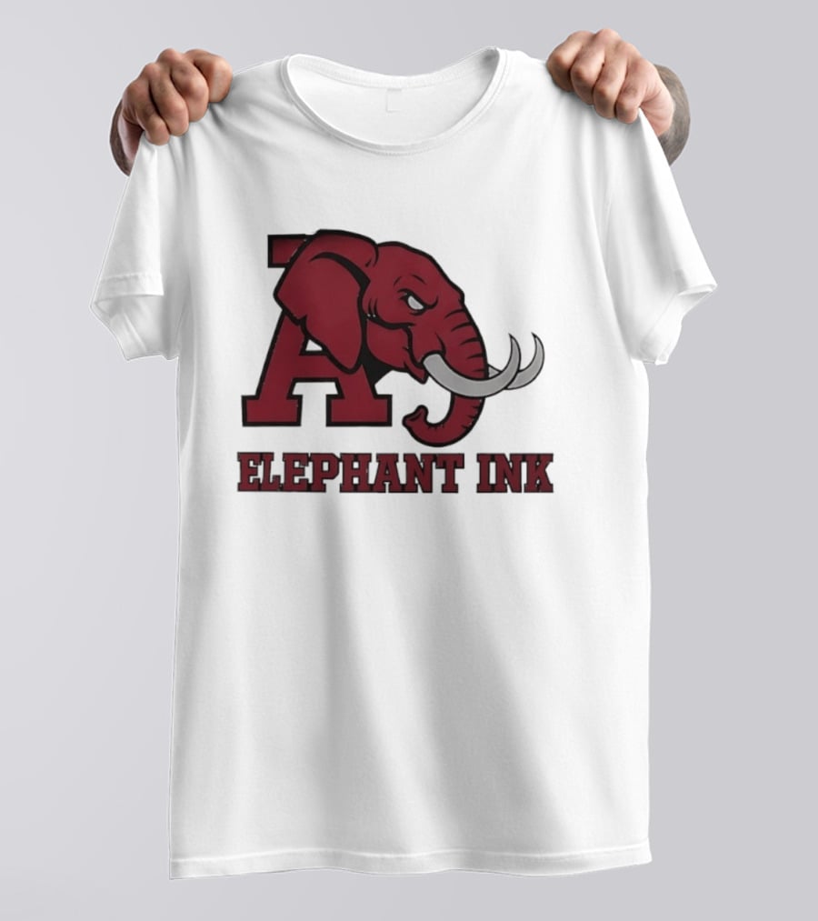 Alabama Crimson Tide Elephant Ink College Football T-Shirt