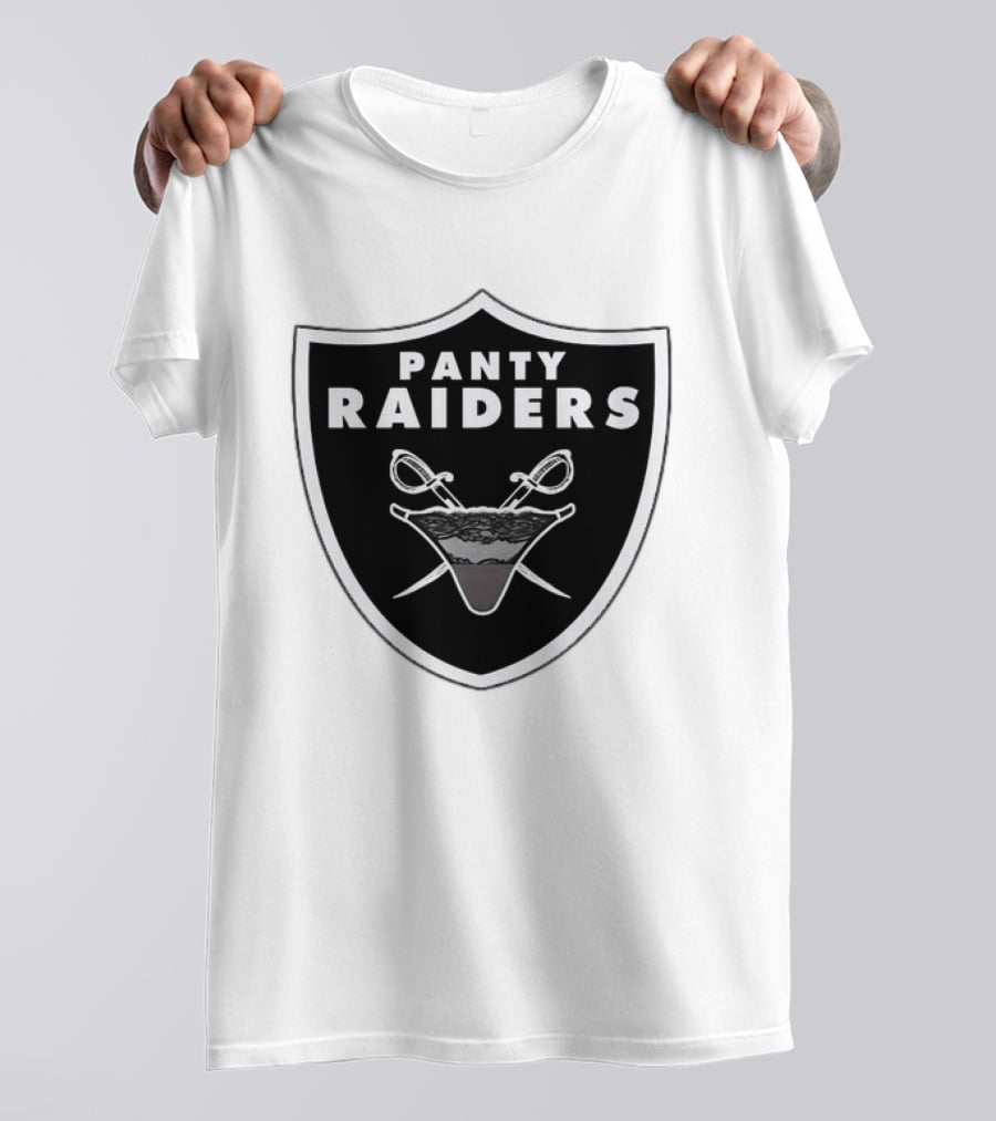 Las Vegas Panty Raiders Shield Swords And Underwear Crest T-Shirt