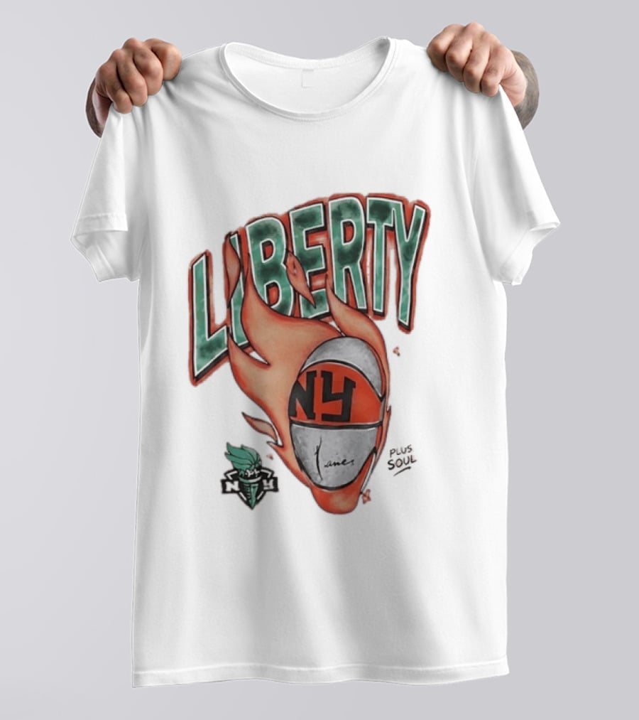 New York Liberty NY Basketball Plus Soul Flames T-Shirt