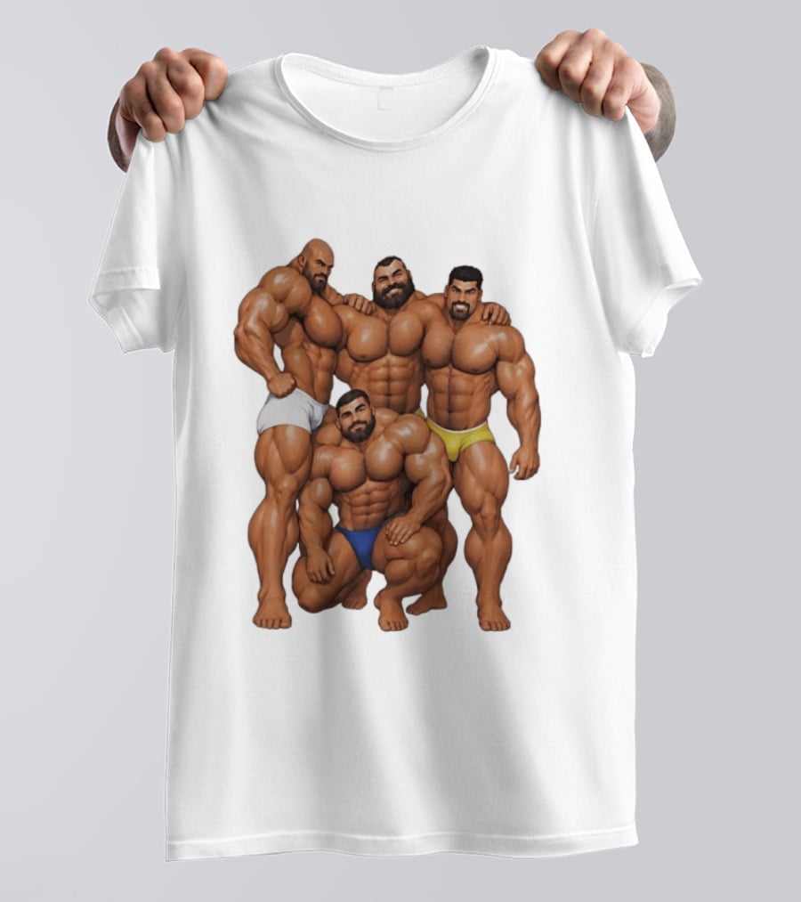 Group Of Muscular Bodybuilders Bodybuilding Fitness Champions T-Shirt