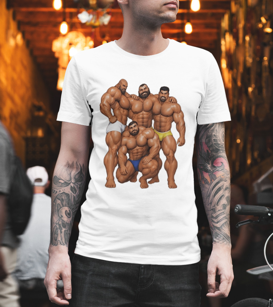 Group Of Muscular Bodybuilders Bodybuilding Fitness Champions T-Shirt