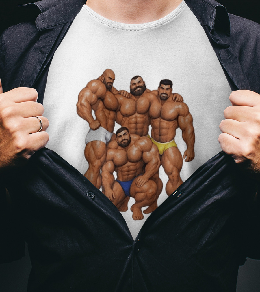 Group Of Muscular Bodybuilders Bodybuilding Fitness Champions T-Shirt