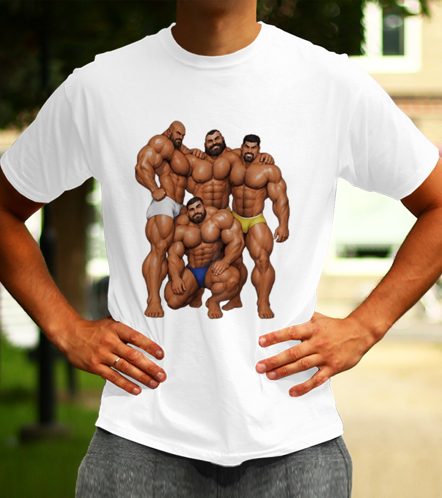 Group Of Muscular Bodybuilders Bodybuilding Fitness Champions T-Shirt