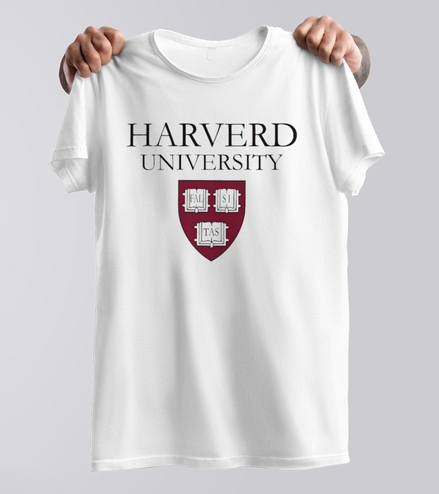 Harverd University Falsi Tas Si Veritas Shield Ivy League T-Shirt