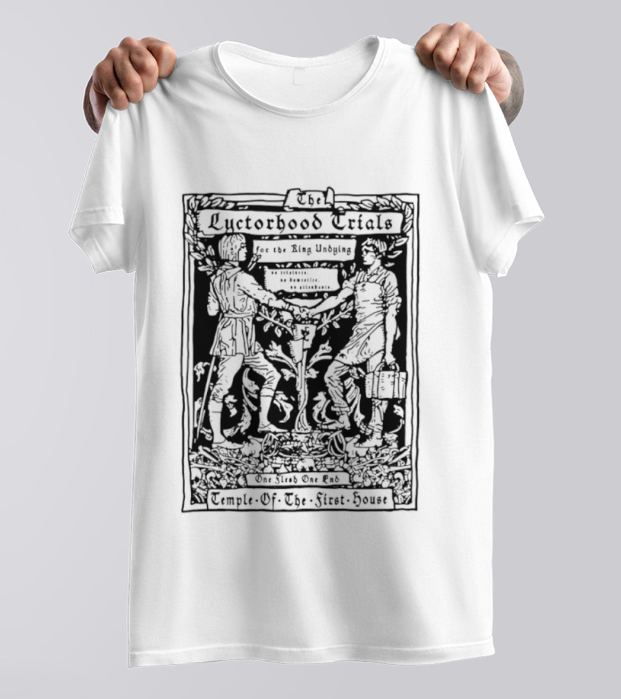 The Lyctorhood Trials Ring Undying One Flesh One End Temple Of The Ninth House Collection T-Shirt