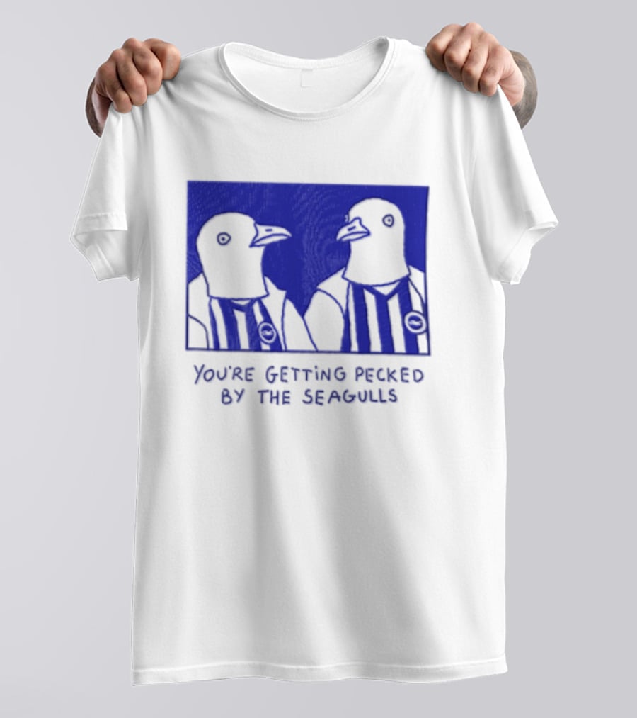 You're Getting Pecked By The Seagulls Striped Seagull T-Shirt