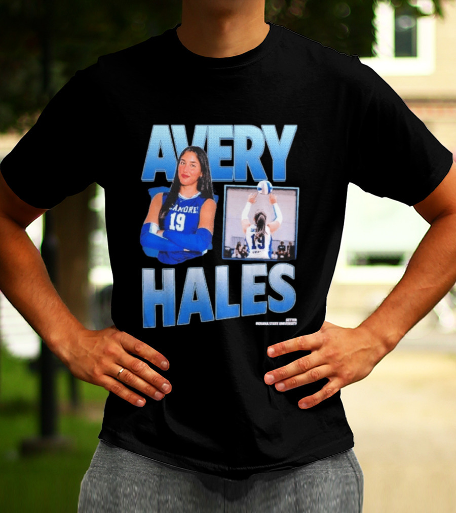 Avery Hales Indiana State Sycamores Volleyball No 19 Setter T-Shirt