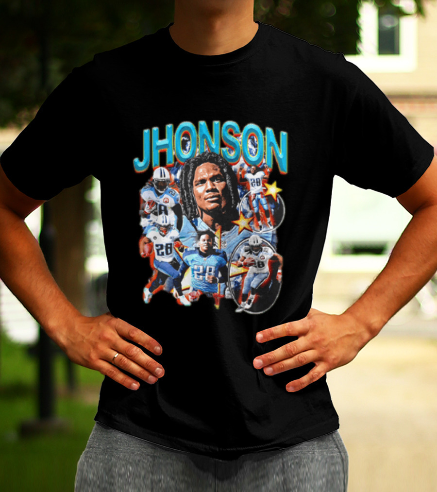 Chris Johnson Tennessee Titans 2000 Yard Season Jhonson 28 NFL Football T-Shirt