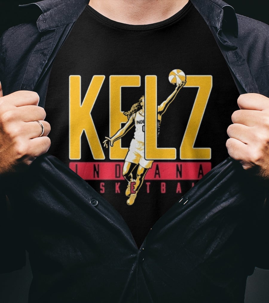Kelz Indiana Basketball WNBA Player Dunking T-Shirt