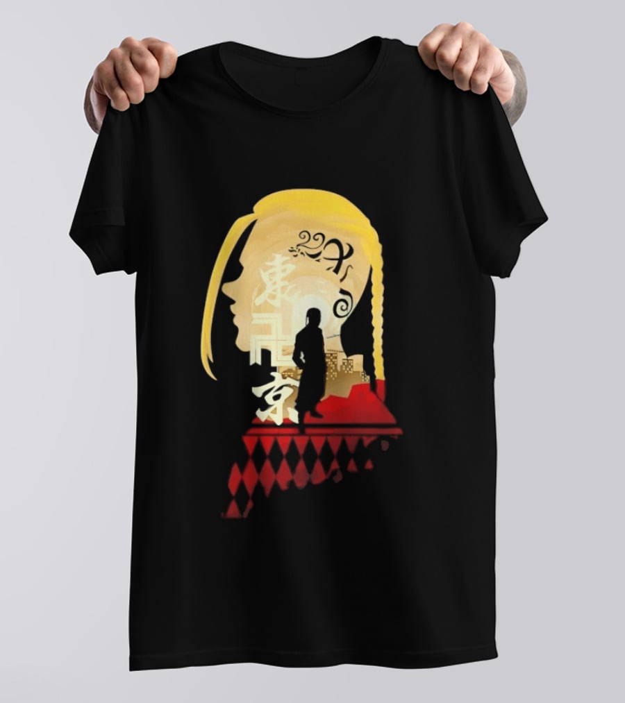 Ken Ryuguji Tokyo Revengers Draken Silhouette Art Japan Cityscape Hair T-Shirt
