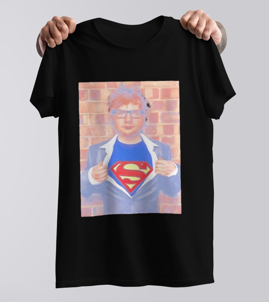 Ed Sheeran Superman Style Hero Look Iconic Rare Find T-Shirt