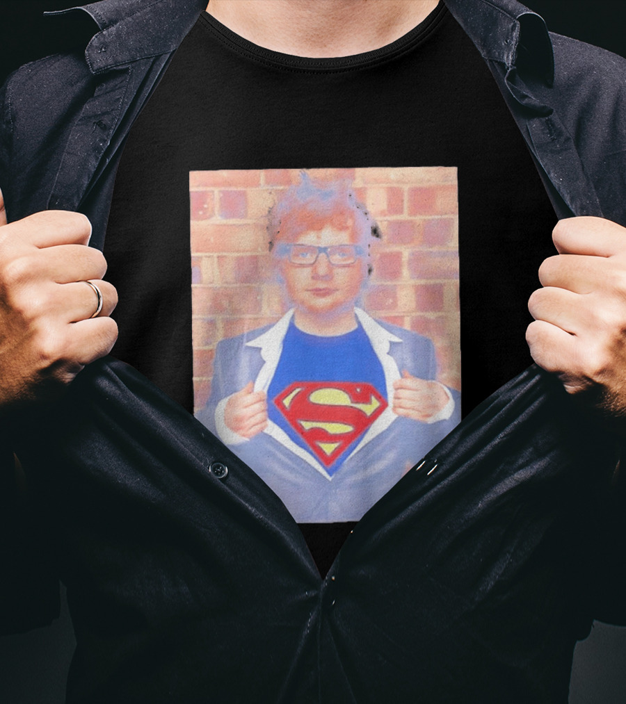 Ed Sheeran Superman Style Hero Look Iconic Rare Find T-Shirt