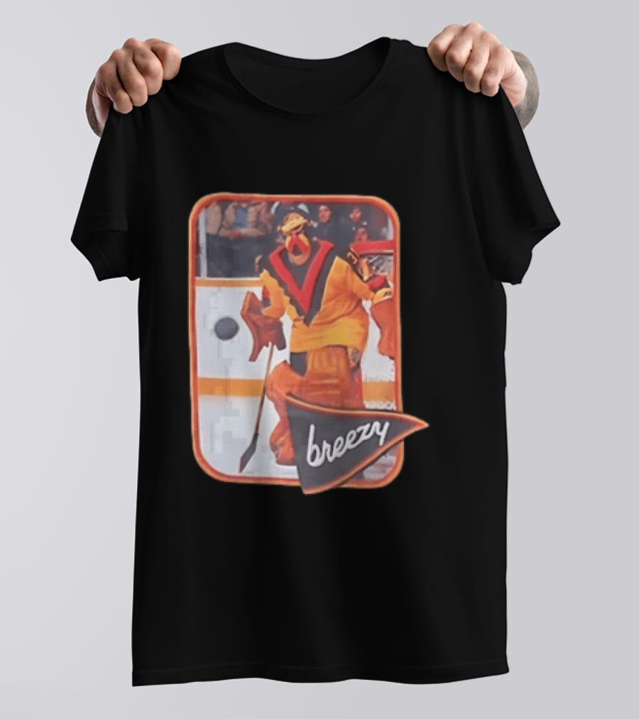 Richard Brodeur Vancouver Canucks NHL Breezy Retro Goalie Gear T-Shirt