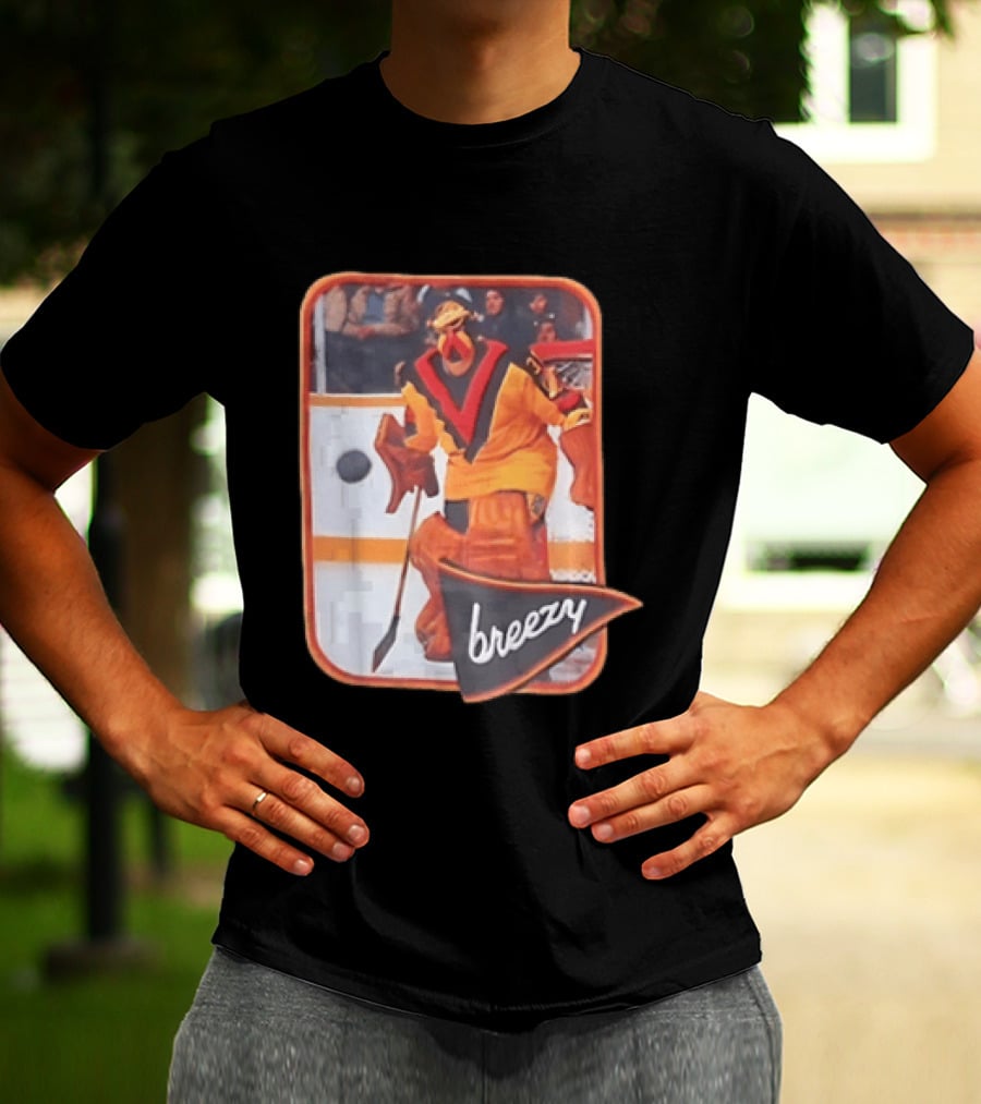 Richard Brodeur Vancouver Canucks NHL Breezy Retro Goalie Gear T-Shirt