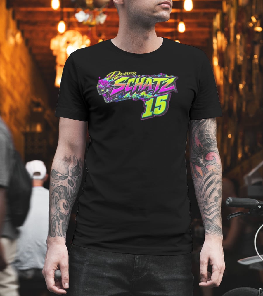 Donny Schatz 15 Vibrant Racing Skull World Of Outlaws Sprint Cars T-Shirt