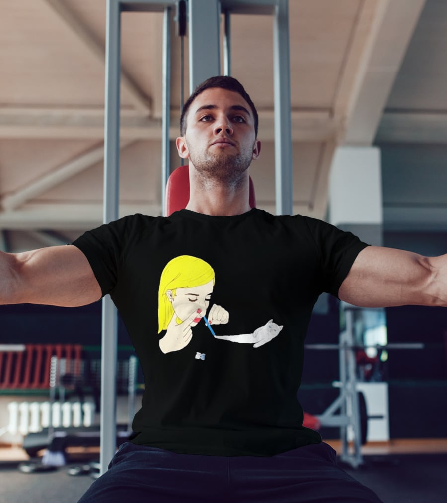 Ripndip Nermal Snorting Cat Blonde Girl Streetwear T-Shirt