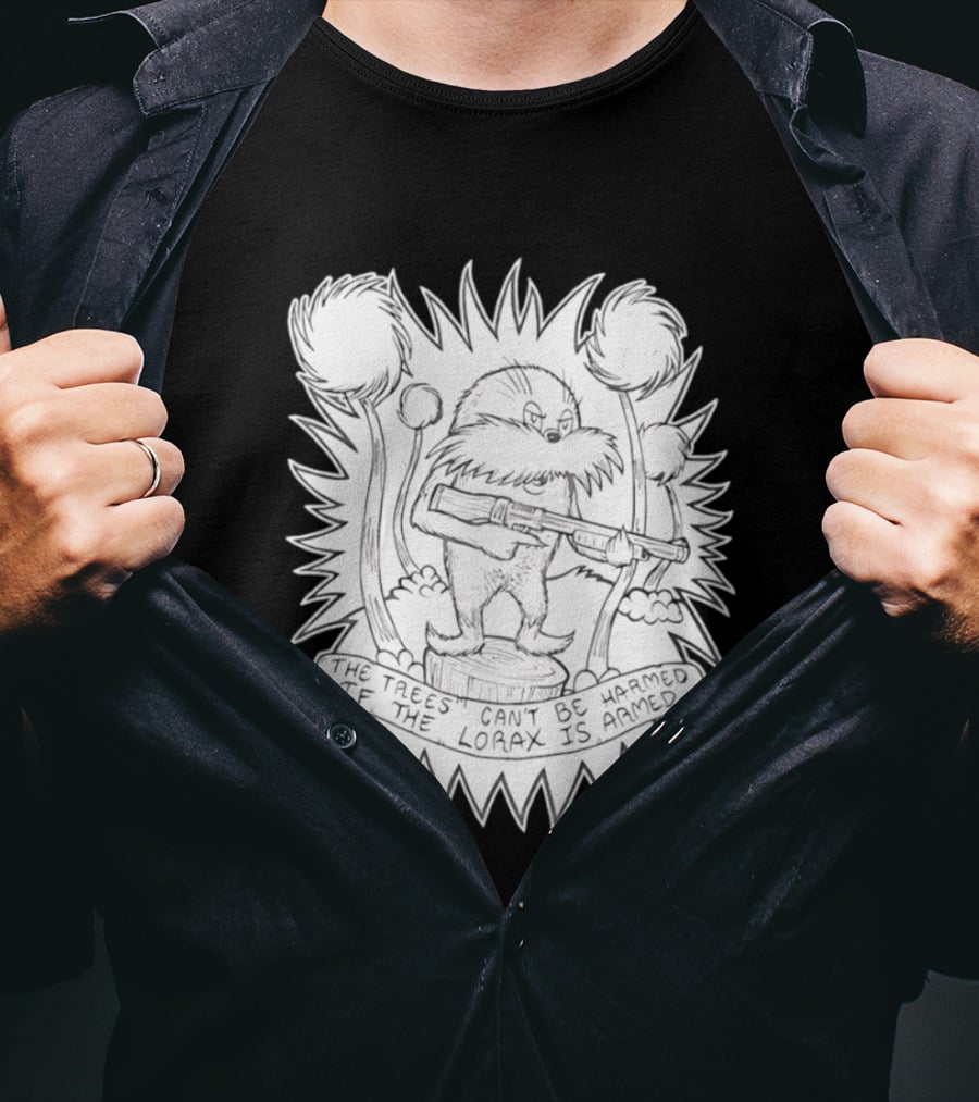 Lorax Shotgun Dr Seuss Trees Mashup T-Shirt