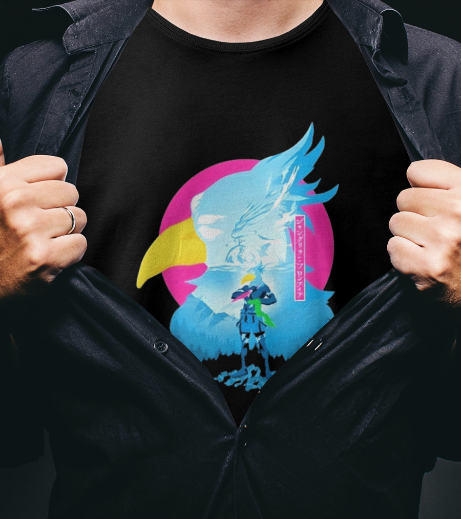 Shangri La Frontier Sunraku Eagle Art Gaming Manga Fantasy T-Shirt