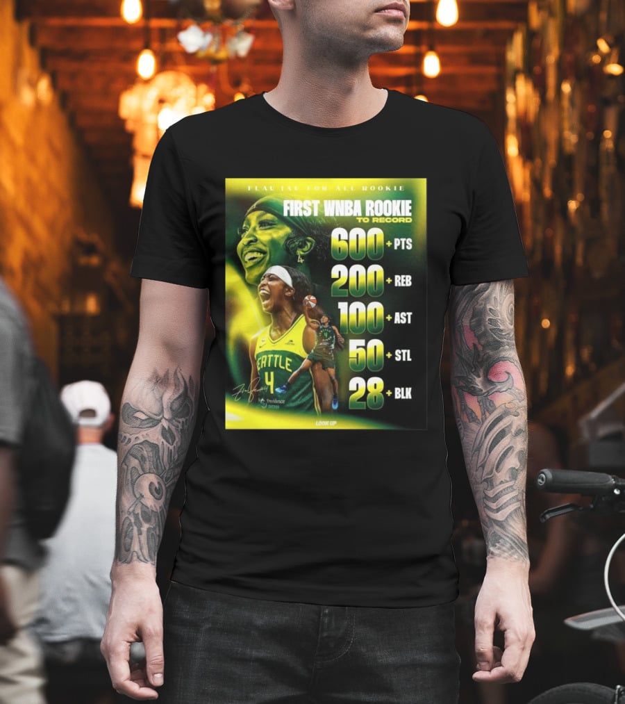 Flau'jae For All Rookie First WNBA Rookie To Record 600+ PTS 200+ REB 100+ AST 50+ STL 28+ BLK Seattle T-Shirt