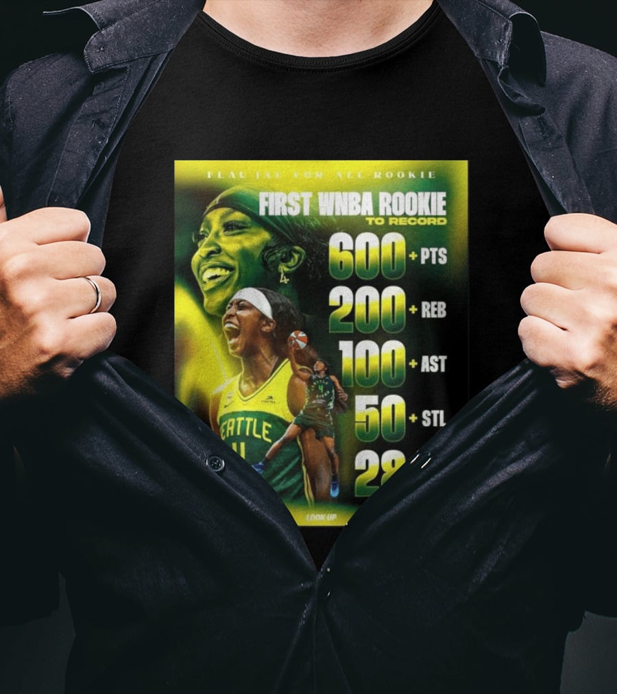 Flau'jae For All Rookie First WNBA Rookie To Record 600+ PTS 200+ REB 100+ AST 50+ STL 28+ BLK Seattle T-Shirt