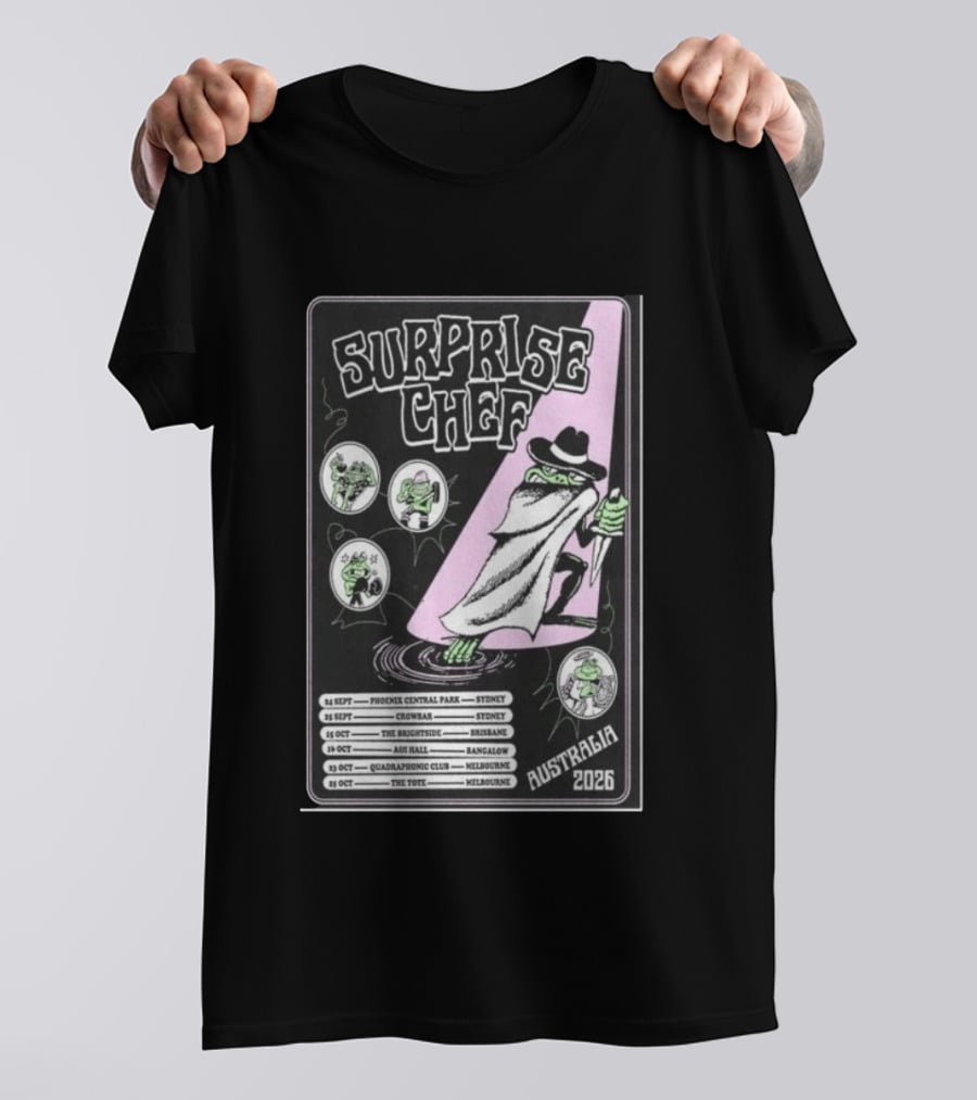 Surprise Chef Australia Tour 2026 The Brightside Brisbane Oct 15 Show T-Shirt