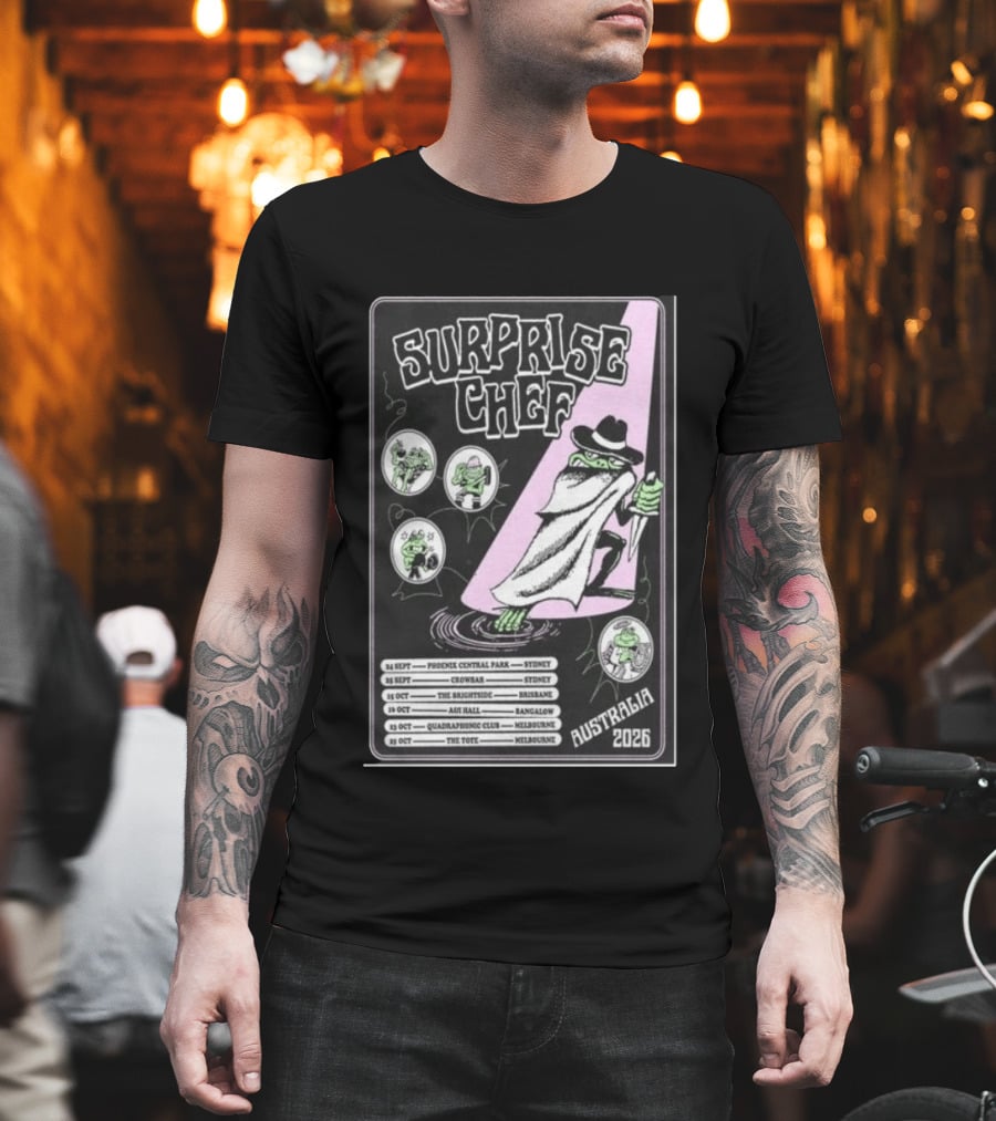 Surprise Chef Australia Tour 2026 The Brightside Brisbane Oct 15 Show T-Shirt