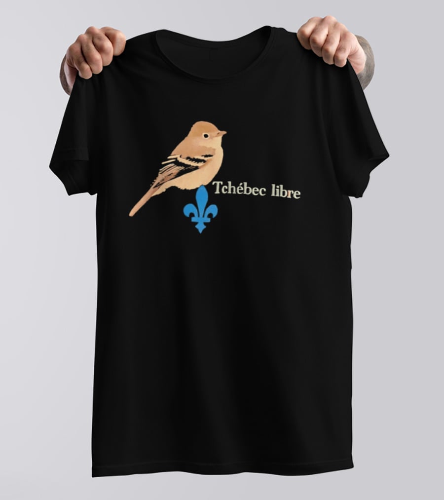 Tchébec Libre Fleur De Lis Quebec Bird T-Shirt