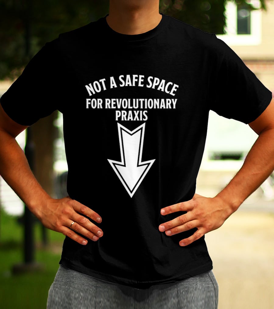 Not A Safe Space For Revolutionary Praxis Downward Arrow T-Shirt