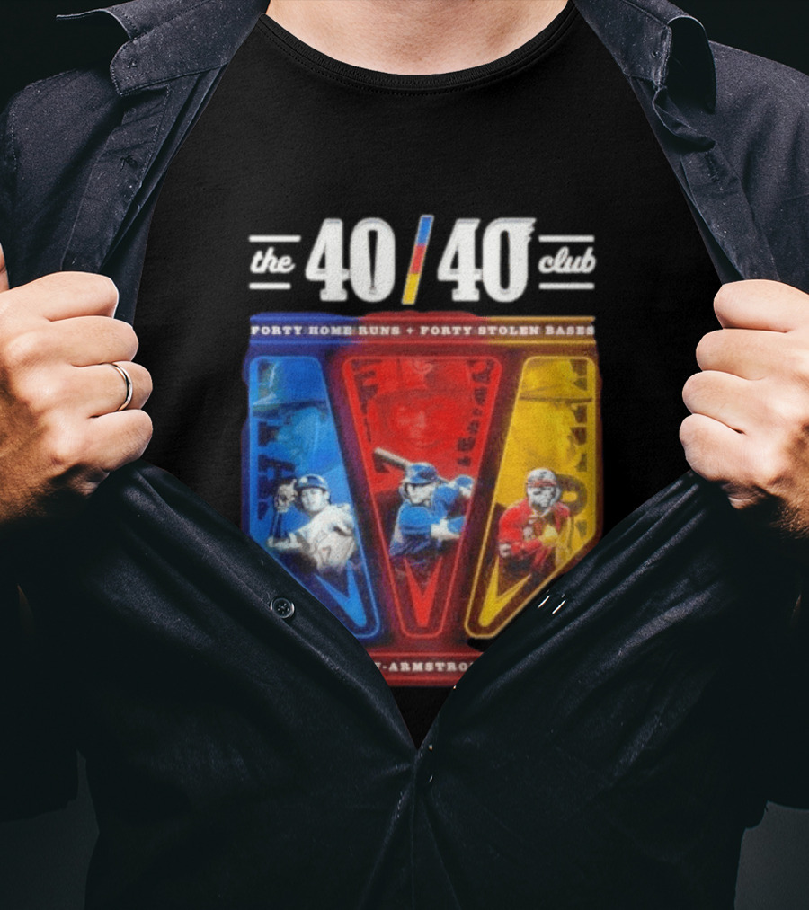 The 40 40 Club Forty Home Runs Forty Stolen Bases Ohtani Crow Armstrong Acuña Jr T-Shirt