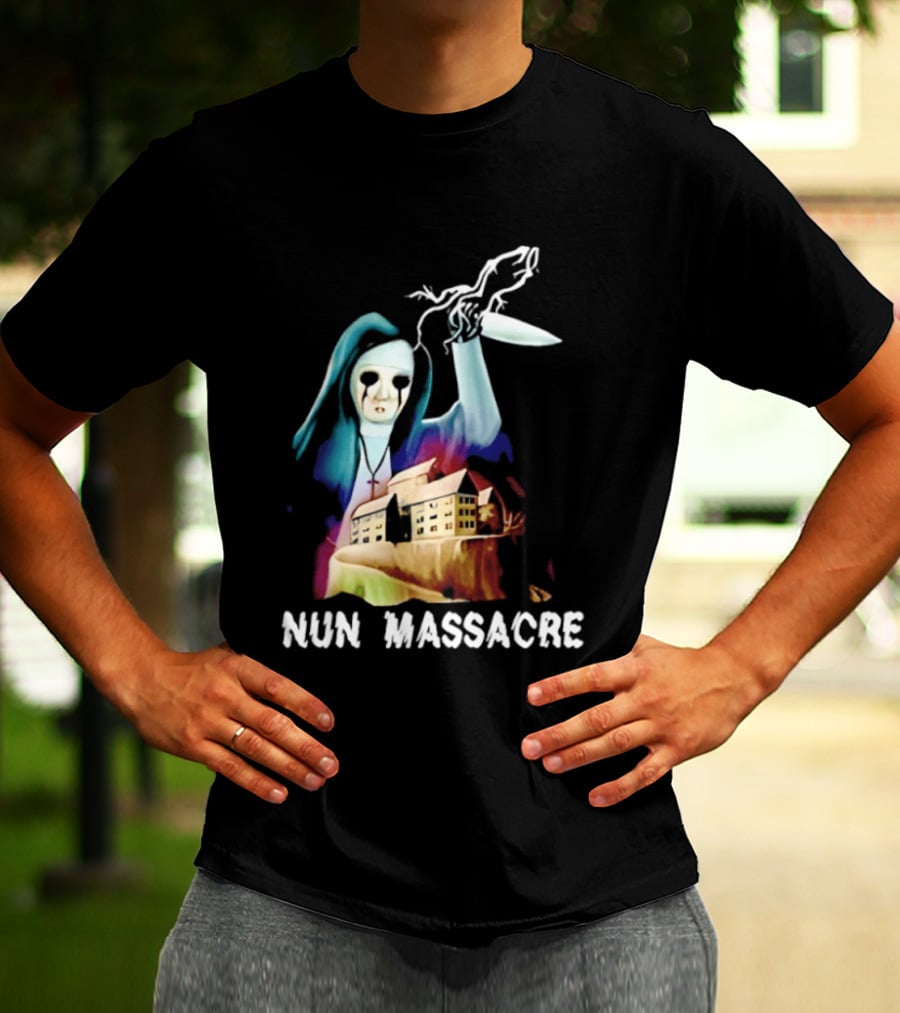Nun Massacre Horror Game Puppet Combo Slasher T-Shirt