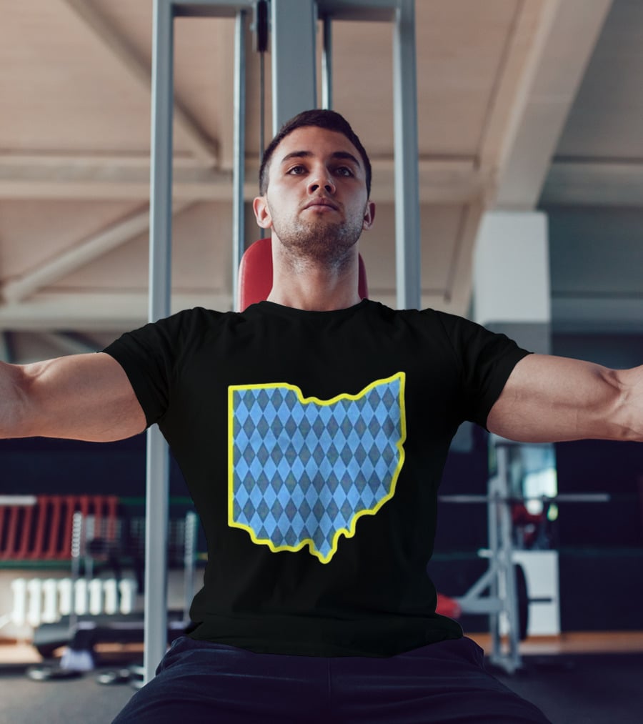 Oktoberfest Ohio Bavarian Diamond Pattern Map T-Shirt