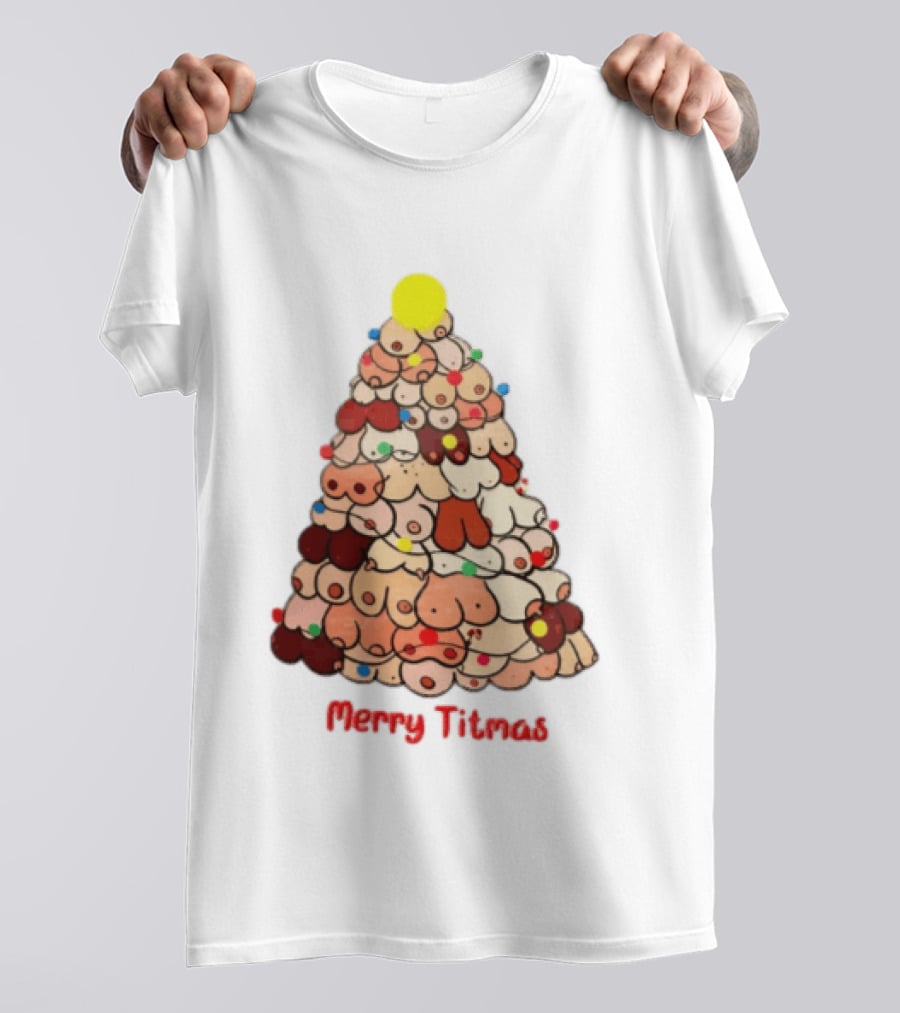 Merry Titmas Christmas Tree Fun Festive T-Shirt