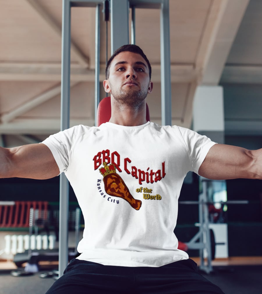 Kansas City BBQ Capital Of The World Leg With Crown T-Shirt