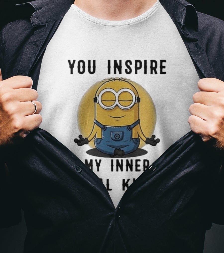 You Inspire My Inner Serial Killer Minion Meditation Pose T-Shirt