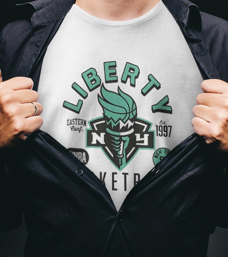New York Liberty WNBA Basketball Eastern Conf Est 1997 97 T-Shirt