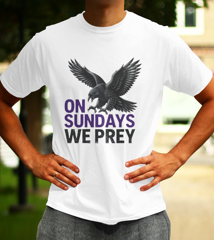 On Sundays We Prey Baltimore Ravens Football Fan T-Shirt