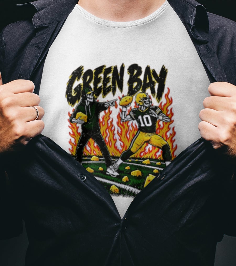 Green Bay Packers Football Skeleton Player Cheeseheads 2026 T-Shirt