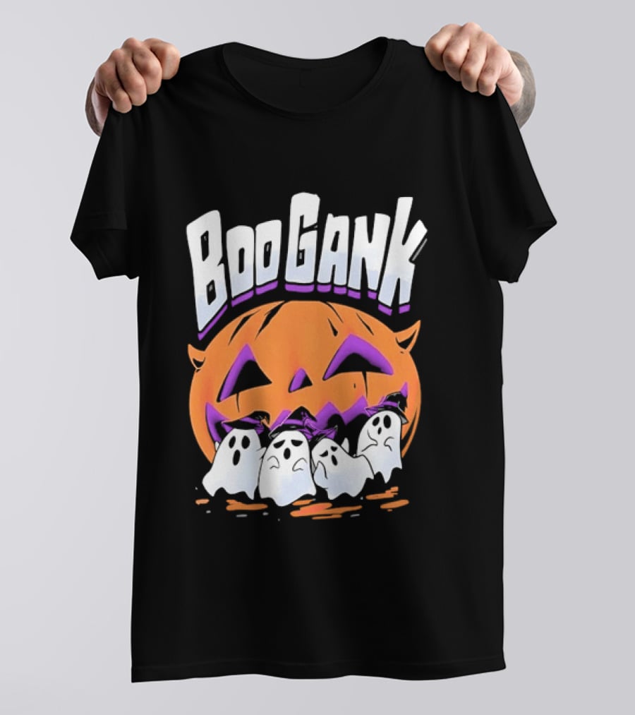 Boo Gank Halloween Pumpkin Ghosts Spooky T-Shirt