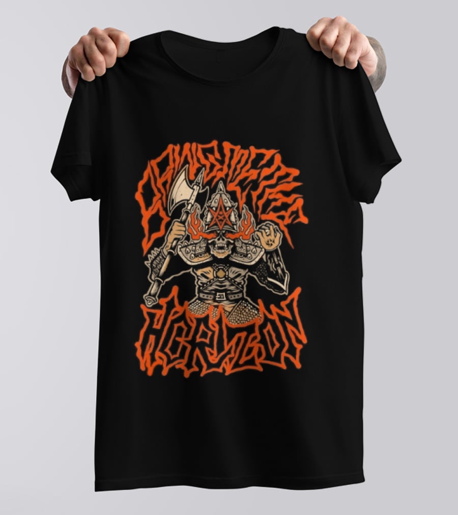 Bring Me The Horizon Warrior Skull BMTH Star Flame T-Shirt