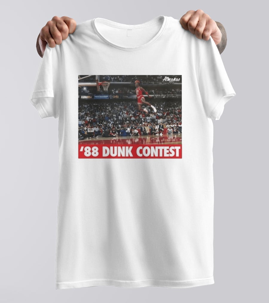 Michael Jordan 1988 Dunk Contest Chicago Bulls Almako Basketball NBA Legend T-Shirt