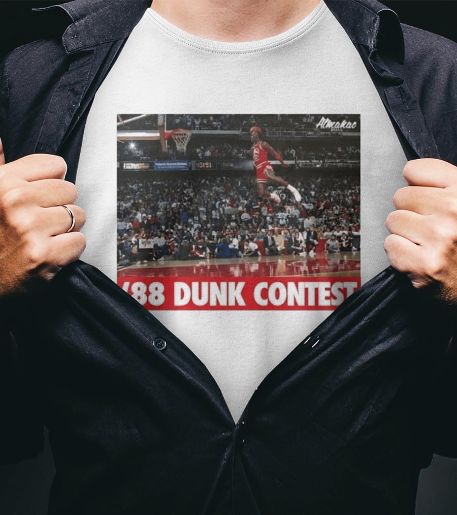 Michael Jordan 1988 Dunk Contest Chicago Bulls Almako Basketball NBA Legend T-Shirt